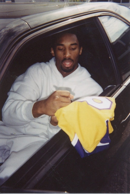 Kobe Signing Jersey